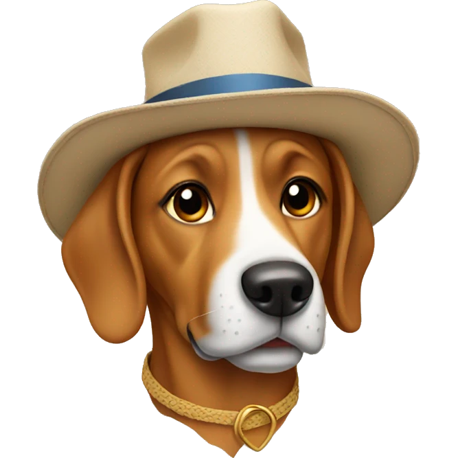 Dog wearing a hat emoji
