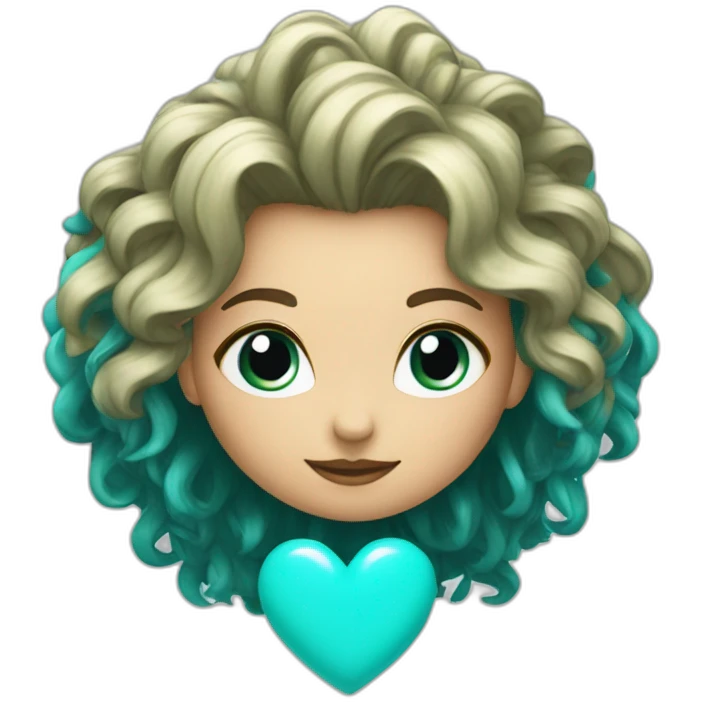Cœur turquoise emoji