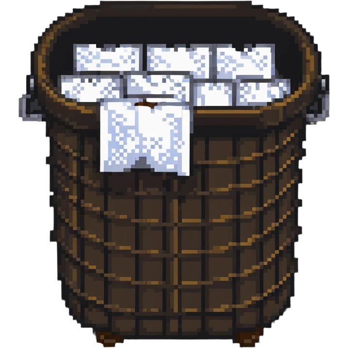 overflowing clothes hamper emoji