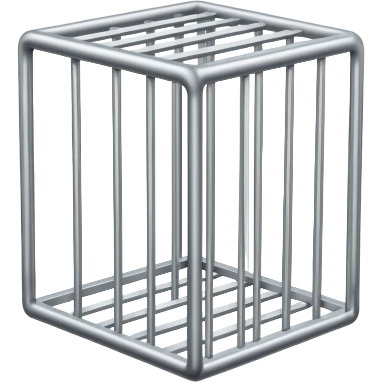 simple cage thin bars straight square surface emoji