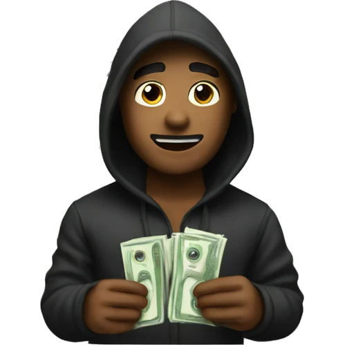 Theif with Money run emoji