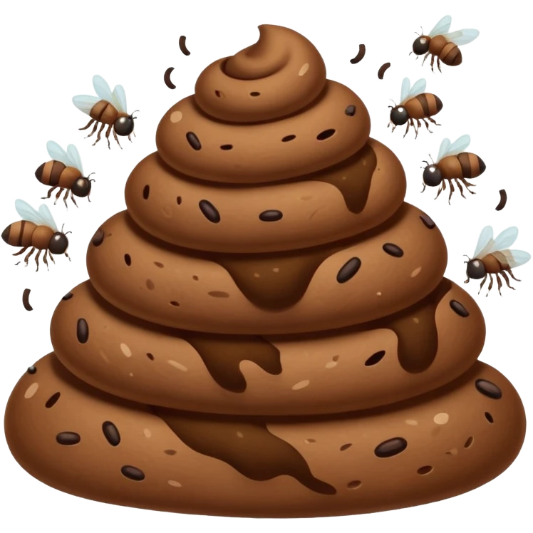 Confused poop emoji