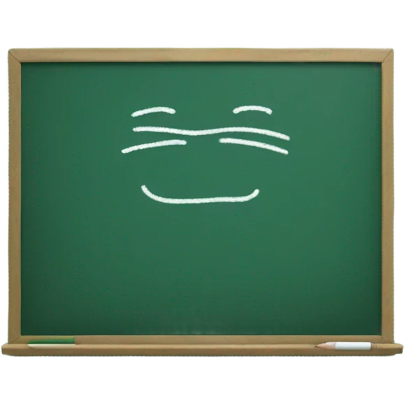 green  Board with chalk writing emoji