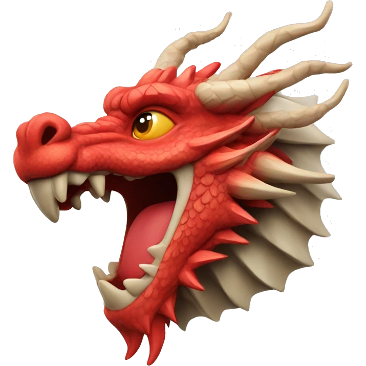 Red Japanese dragon side profile emoji