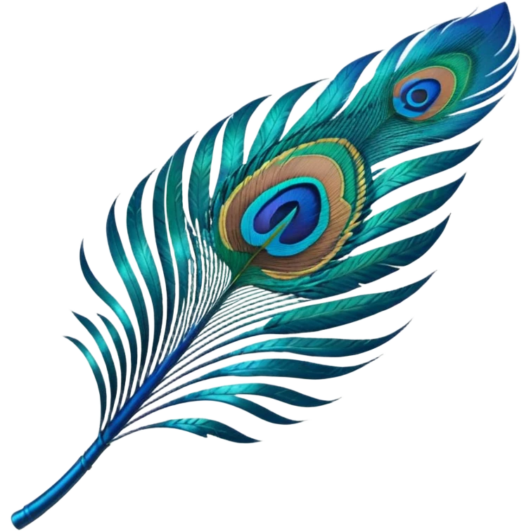 Peacock feather 3d emoji