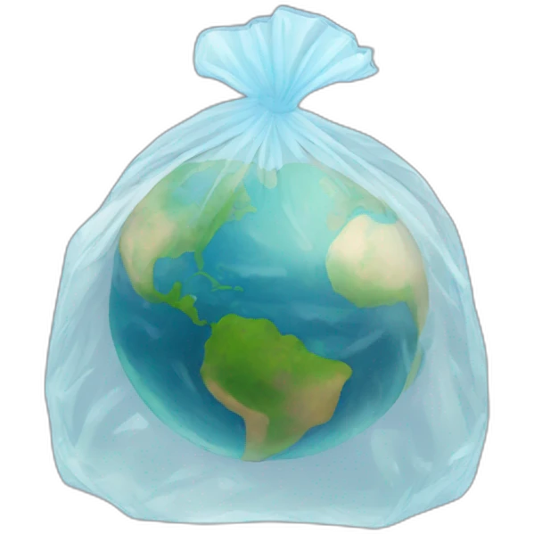 the earth in a plastic bag emoji