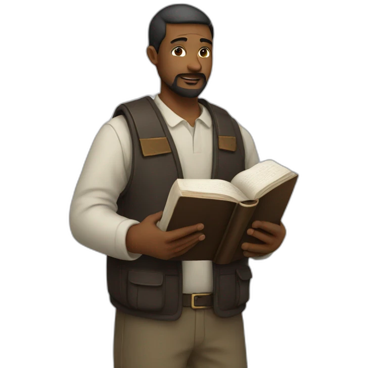 man with bible emoji