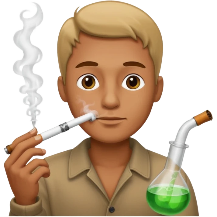Man smoking bong  emoji