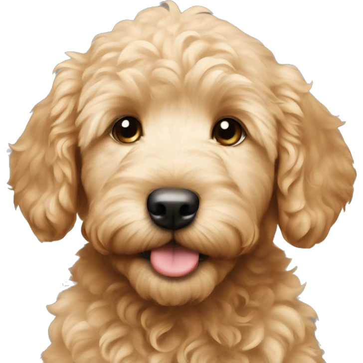 Golden doodle puppy emoji