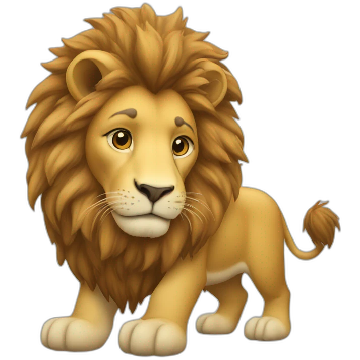 un lion avec u chameau emoji