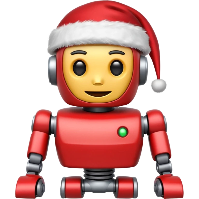robot with a santa hat  emoji