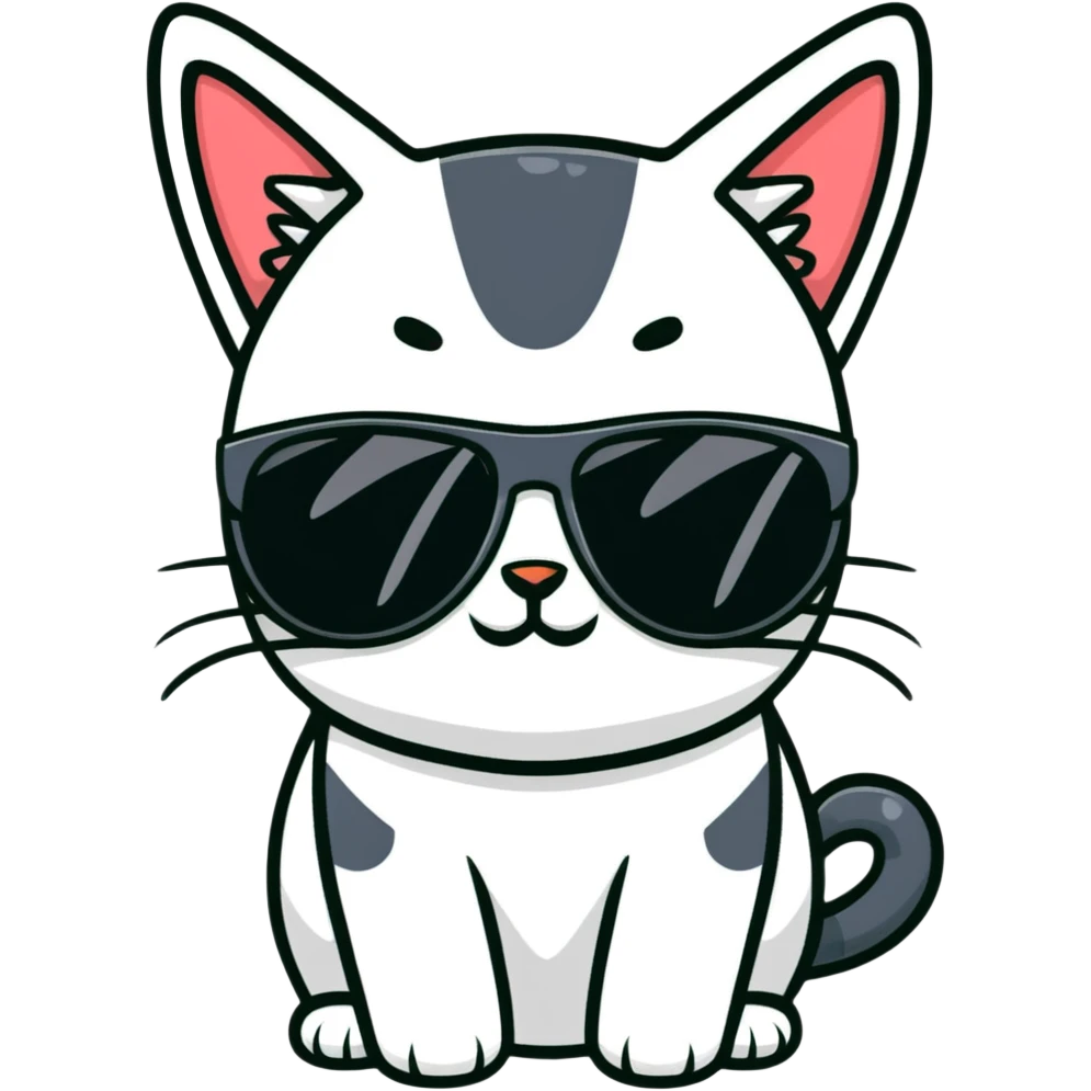 Cat with sunglasses emoji