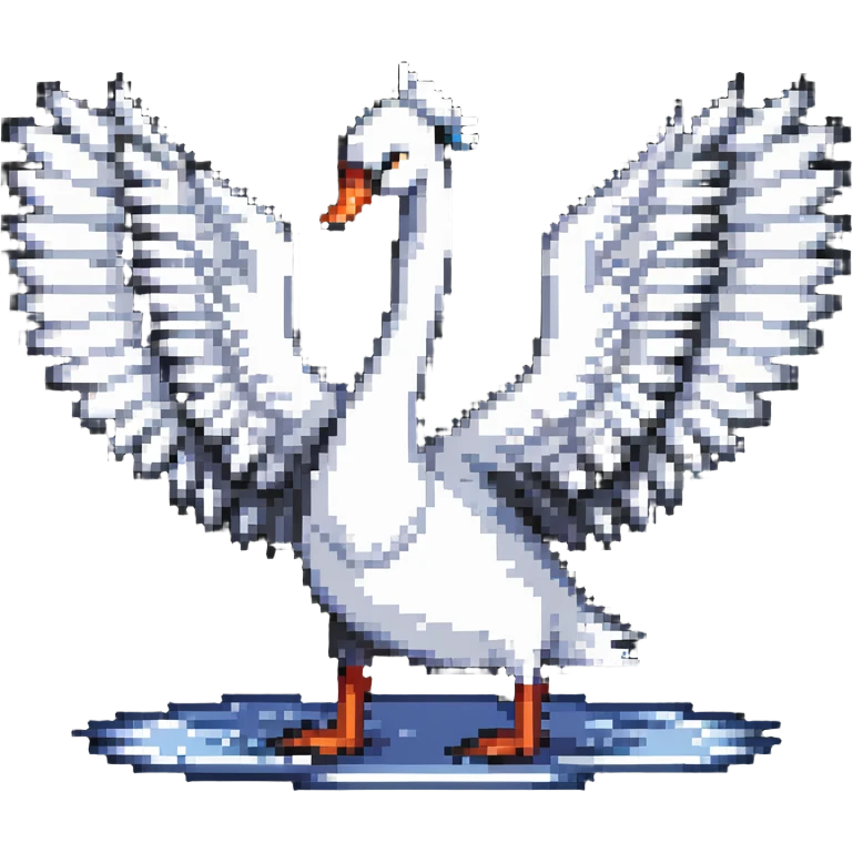 swan with wings spread emoji