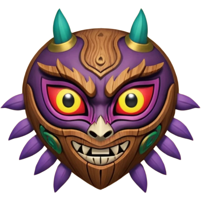 majoras mask mixed with the questioning face emoji