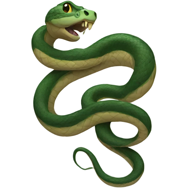 Snake with long hair emoji