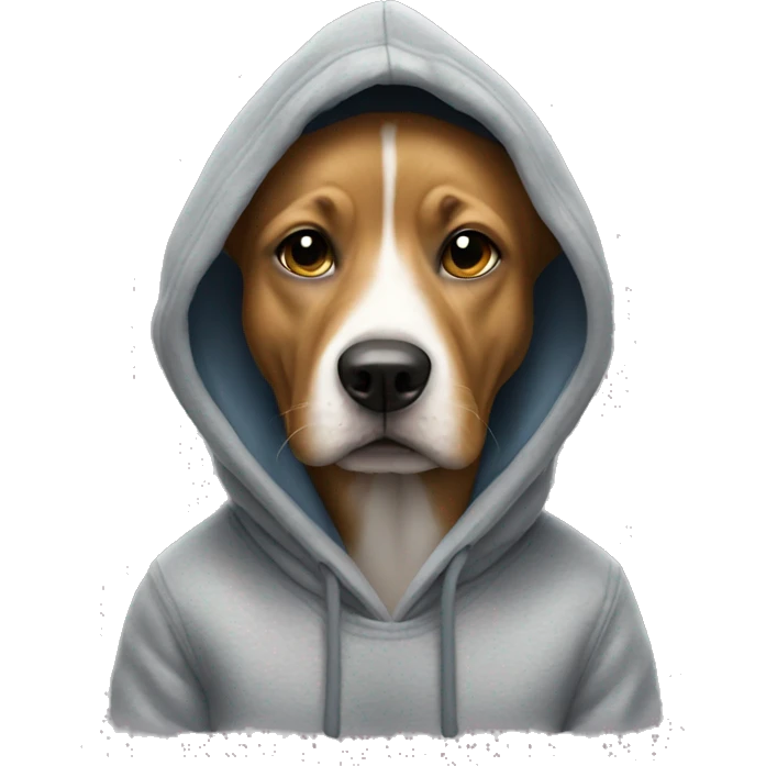 Dog wearing hoodie  emoji