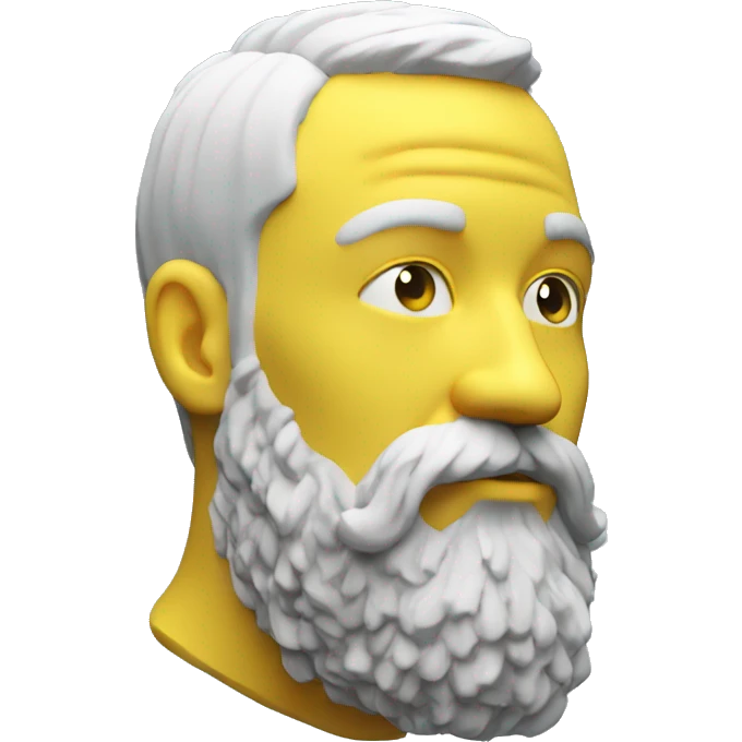 3d printed beard colorful man emoji