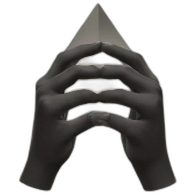 Hands shaped like triangle emoji