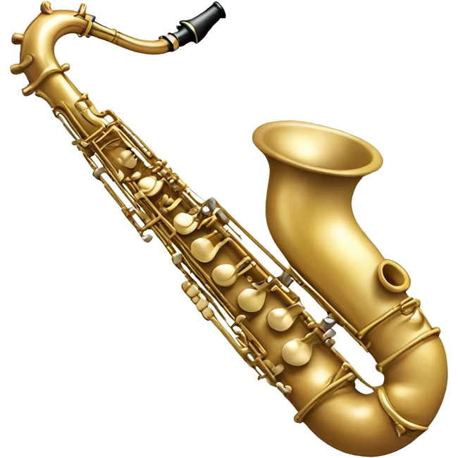 Saxophone playing a flute emoji