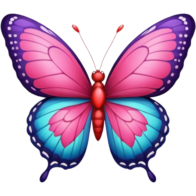 butterfly with heart emoji
