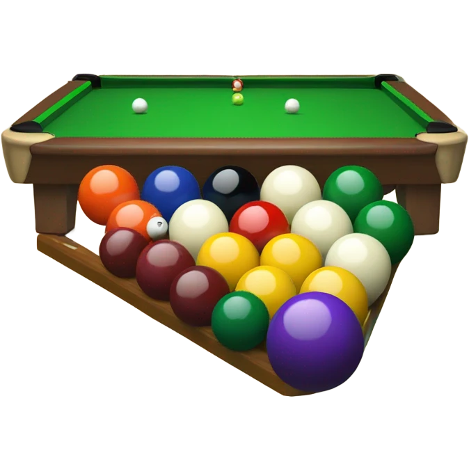 Snooker rack, balls in triangle  emoji