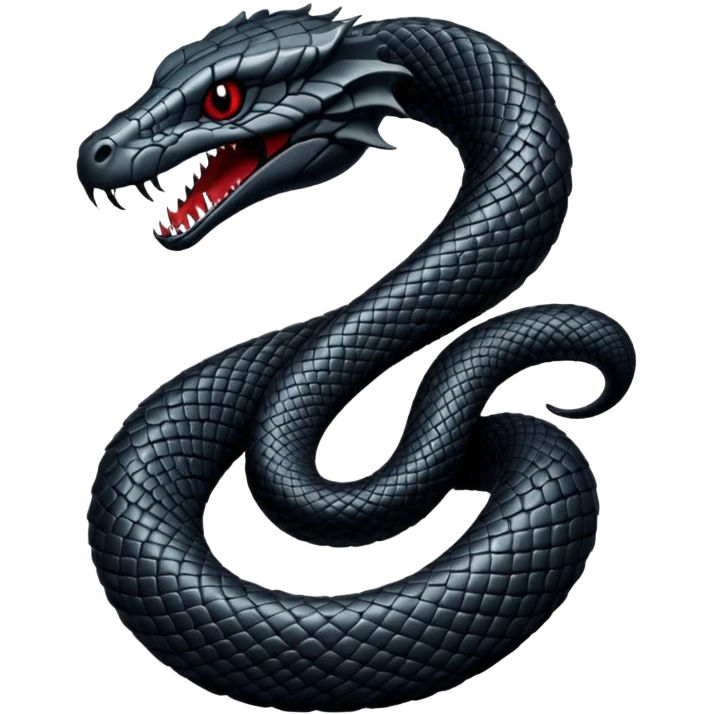 Black viper in gothic style emoji