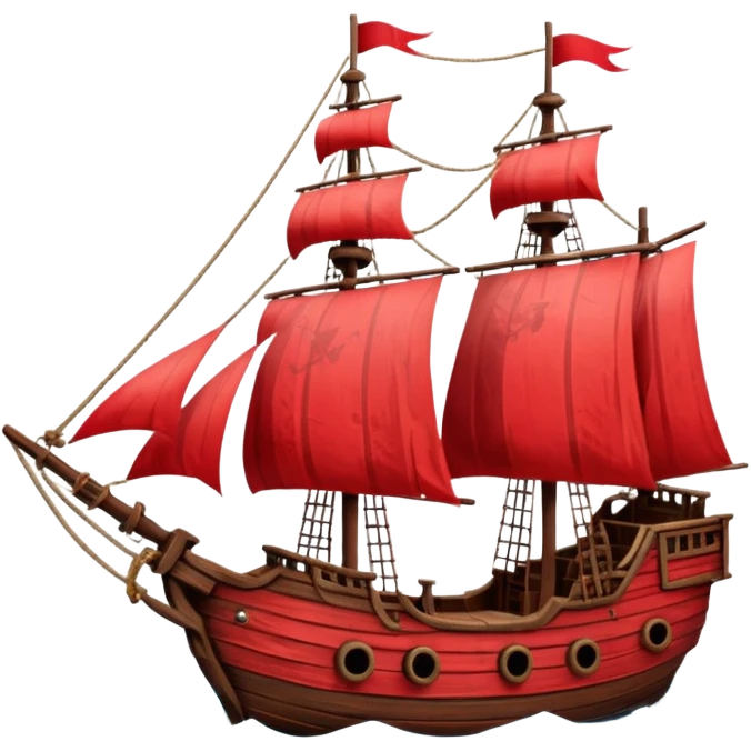 red pirate ships emoji