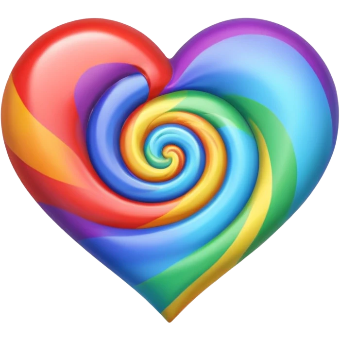 heart with a rainbow swirl emoji