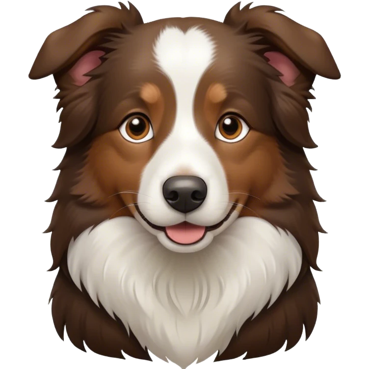 Border Collie mit geklappte Ohren und braune Augen  emoji