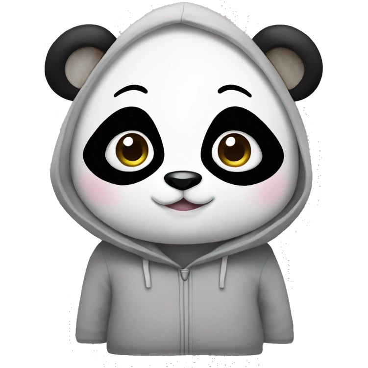 Panda with hoodie emoji