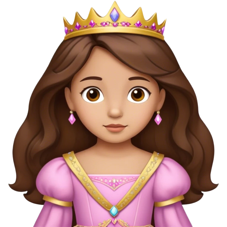hispanic child prinses brown hair emoji