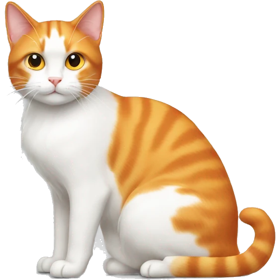 orange and white cat emoji