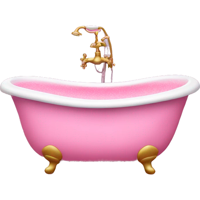 Pink bathtub with pink suds  emoji
