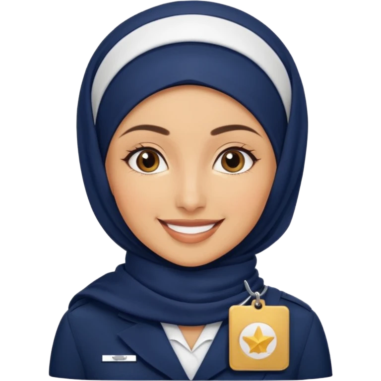 Hijabi flight attendant emoji