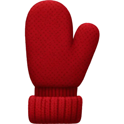 Red mittens. Burgundy.  emoji