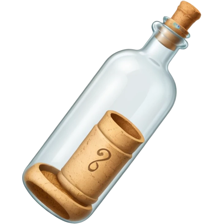 A sea Message Bottle, big emoji