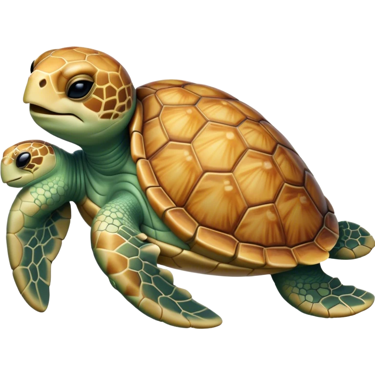 Meme-Worthy Cute Sleeping Sea Turtle Portrait Emoji, Head resting peacefully with a contented smile, showcasing a stately, patterned shell and a smooth, ancient body with eyes gently closed in serene slumber, Simplified yet adorably endearing features, highly detailed, glowing with a soft, drowsy oceanic light, high shine, relaxed and utterly lovable, stylized with an air of playful laziness, soft glowing outline, capturing the essence of a sleeping sea turtle that feels destined to become the next viral icon of adorable rest! emoji