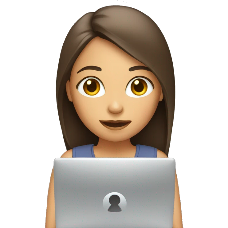 girl at the computer emoji