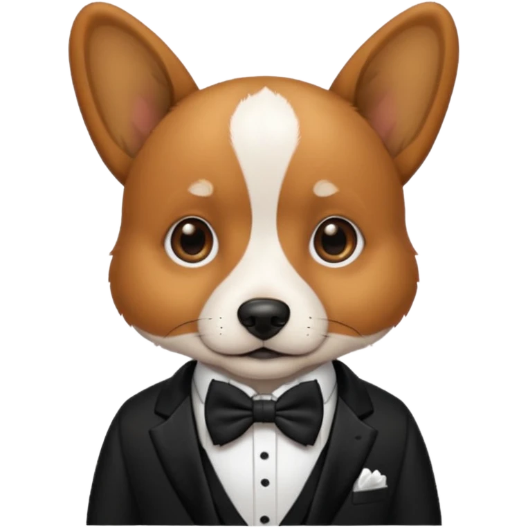 Groom dog with bowtie and suit emoji