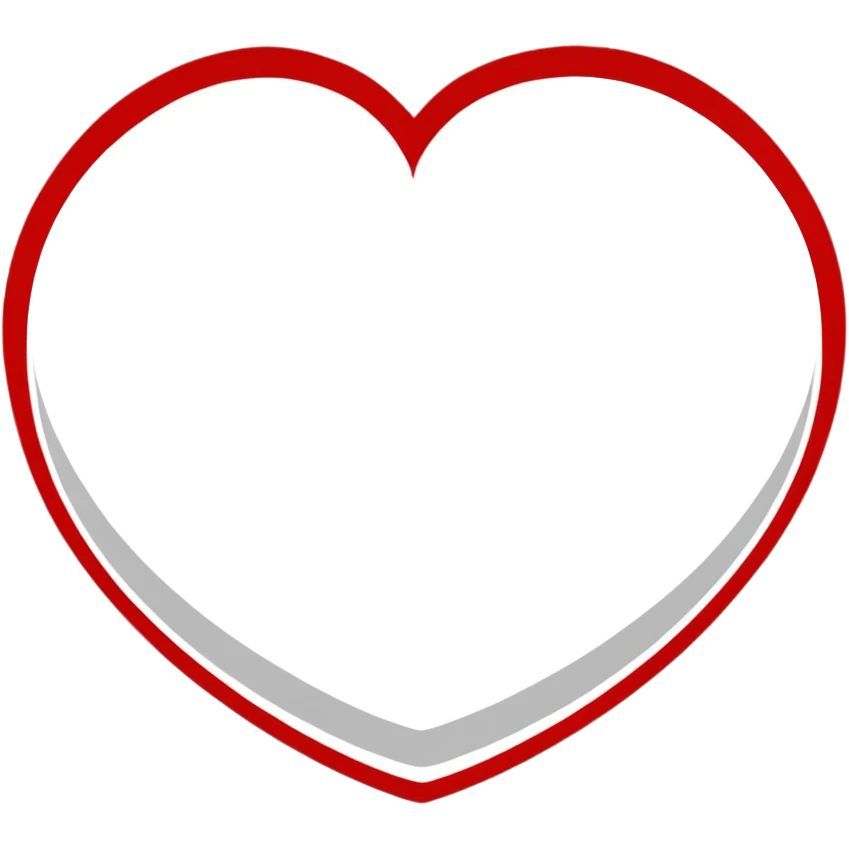 Red and grey heart emoji