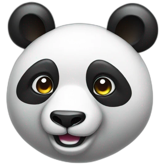 panda holographic emoji