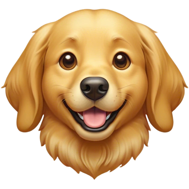 Cinematic Comical Golden Retriever Portrait Emoji, Head tilted dramatically with an exaggeratedly amused expression, featuring a vibrant golden coat with a lively sheen, wide, expressive brown eyes filled with playful disbelief, Simplified yet hilariously expressive features, highly detailed, glowing with a slightly sassy glow, high shine, dramatic yet playful, stylized with an air of cheeky mischief, bright and endearing, soft glowing outline, capturing the essence of a spirited and over-the-top companion, so meme-worthy it feels like it could side-eye its way into internet fame instantly! emoji