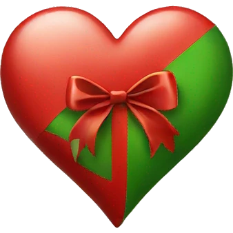 A Christmas heart  emoji