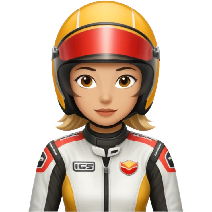 female motorcycle racer emoji