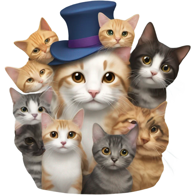 Hat of cats emoji