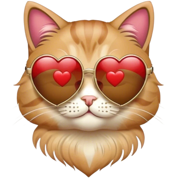 Cat with heart sunglasses emoji