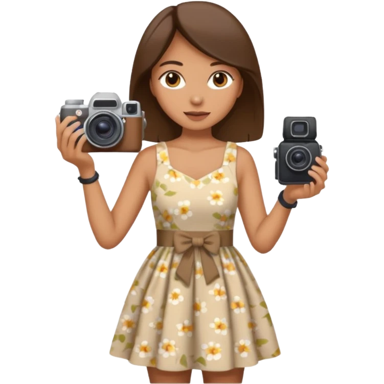 Women with Camera, different outfit emoji