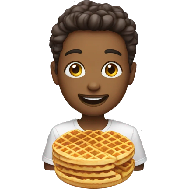 me eating  waffle emoji