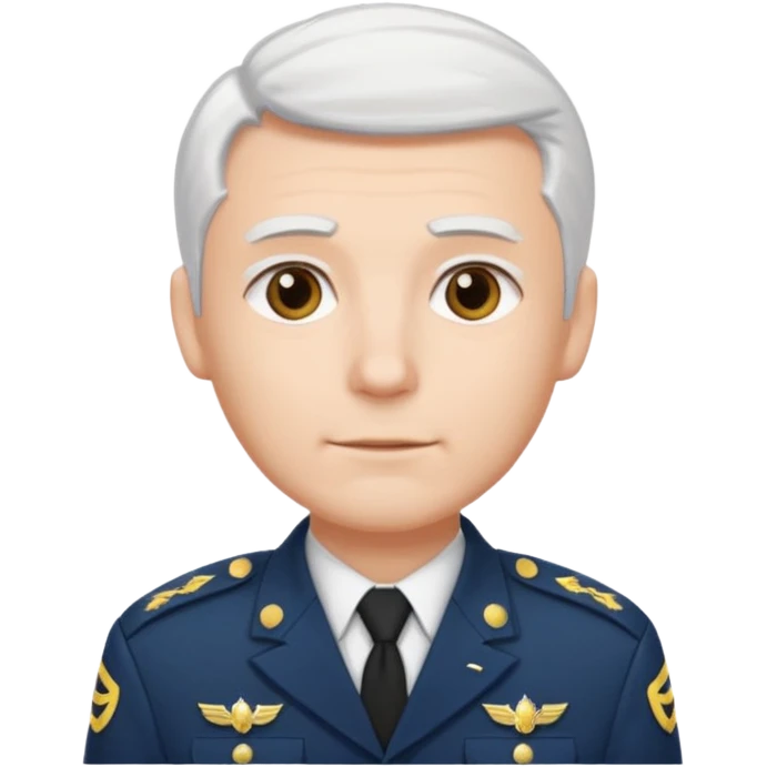 male soldier white hair style emoji