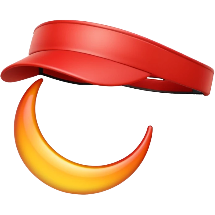 Sun Visor,red emoji